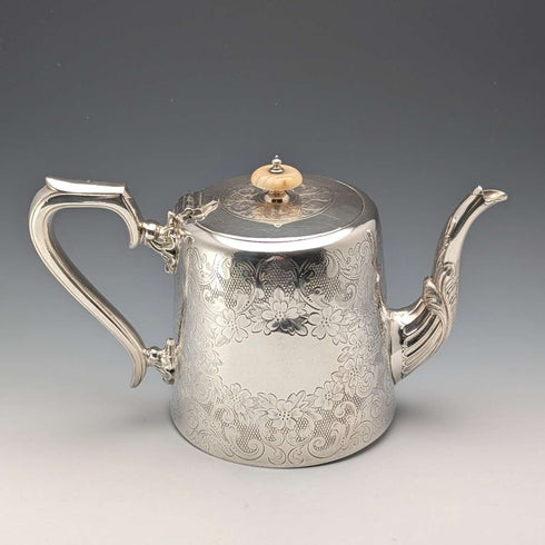 1900 年左右英國古董鍍銀茶壺約翰·亨利·波特