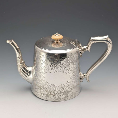 1900 年左右英國古董鍍銀茶壺約翰·亨利·波特