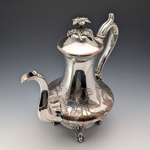 約 1830 年英國古董舊謝菲爾德盤咖啡壺