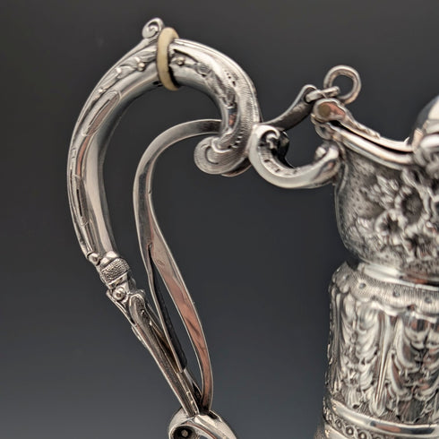 【お取り寄せ品】1893 英国アンティーク 純銀製 クラレットジャグ 900g Mappin&Webb