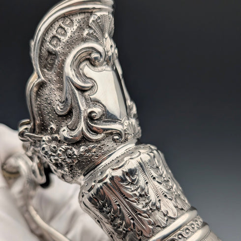 【お取り寄せ品】1893 英国アンティーク 純銀製 クラレットジャグ 900g Mappin&Webb