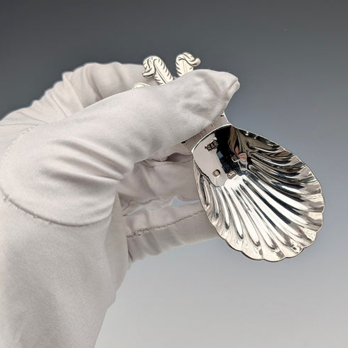 1981年 英国ヴィンテージ 純銀製 ティーキャディースプーン Roberts&Belk