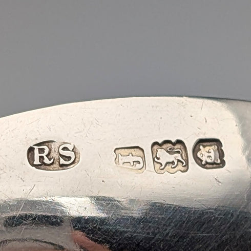 1901年 英国アンティーク 純銀製 ティーキャディースプーン Robert Stebbings