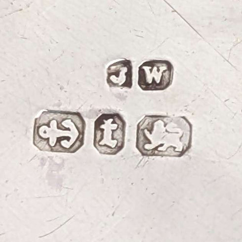 1893 年英國古董純銀扇形盒 14 克 Joseph Whitten