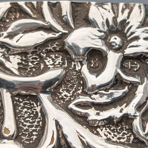 1892年 英国アンティーク 純銀製 ハート形ボックス 25g