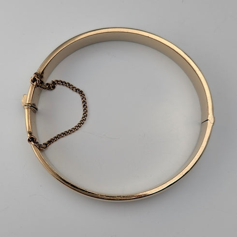 英国ヴィンテージ 9ctゴールドロールドゴールド製 バングル/ブレスレット EXCALIBUR