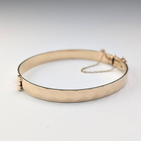 British vintage 9ct gold rolled gold bangle/bracelet Henry Griffith and Sons