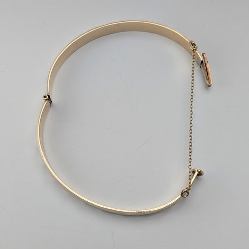 British vintage 9ct gold rolled gold bangle/bracelet Henry Griffith and Sons