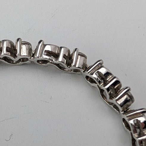 ヴィンテージ 純銀&ジルコニア テニススタイル ブレスレット