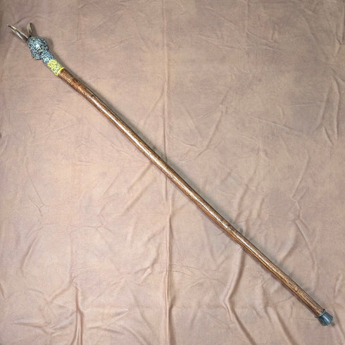 ヴィンテージ ブラウンシャフト ラビットヘッドハンドル ステッキ 杖 110cm