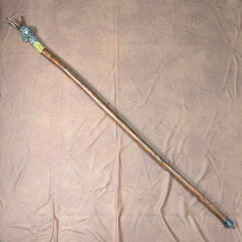 復古棕色軸兔頭手杖手杖 110 厘米