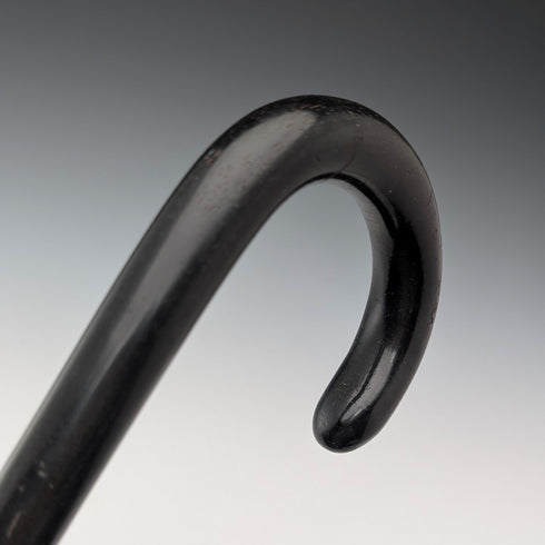 1937年 英国ヴィンテージ 紳士用 曲がりハンドル 純銀装飾 ステッキ 杖 93cm Kendall&Sons