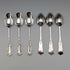 1912 British antique sterling silver tea spoons and sugar tongs set, 6 pieces, 108g, case included, Joseph Rodgers & Sons