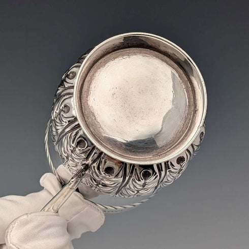 1894 British antique sterling silver mug 141g Josiah Williams & Co.