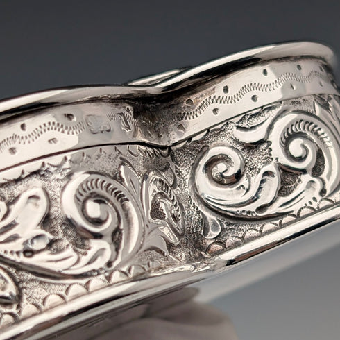 1900年 英国アンティーク 純銀製 リングボックス 103g John Edward Wilmot