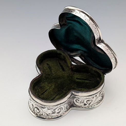 1900年 英国アンティーク 純銀製 リングボックス 103g John Edward Wilmot