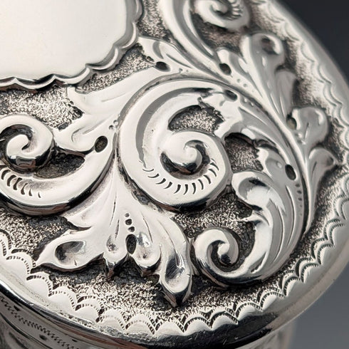 1900年 英国アンティーク 純銀製 リングボックス 103g John Edward Wilmot