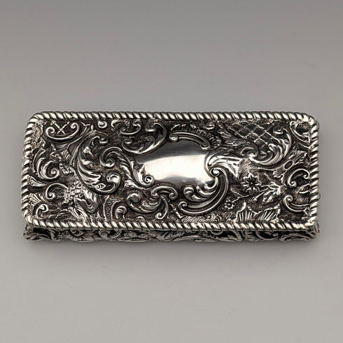 1895 British antique sterling silver box 75g Henry Charles Freeman