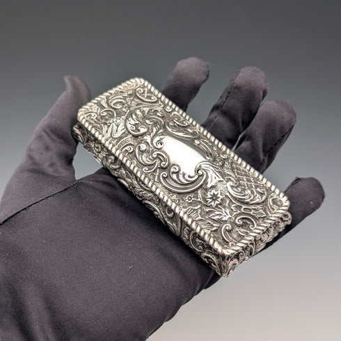 1895 British antique sterling silver box 75g Henry Charles Freeman