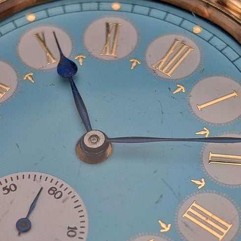 Vintage Fancy Dial Pocket Watch Gold Filled Denison Case In Good Working Condition