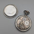Circa 1902 Antique Longines Pocket Watch with Warrior & Ship Engravings, Silver Side Hunter Case, Good Working Condition