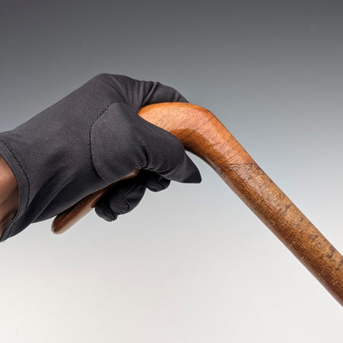 ヴィンテージ ブラウンシャフト ダッグヘッドハンドル トラベルステッキ 杖 91cm