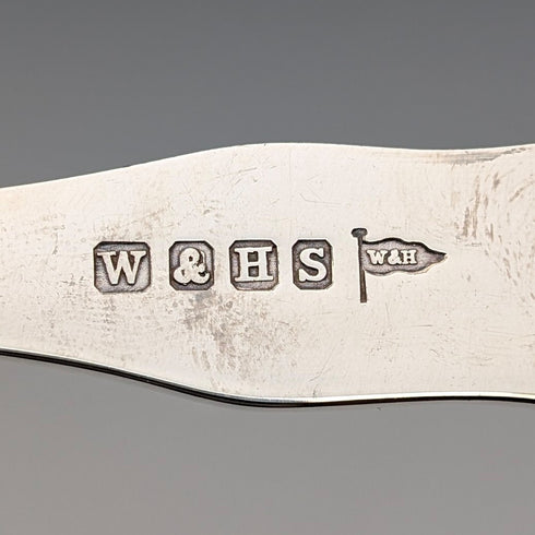 19世紀後半 英国アンティーク シルバープレート製 ベリースプーン ペア Walker&Hall ケース入