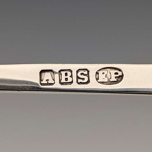 19 世紀末英國古董鍍銀餐具一對 ABS 盒