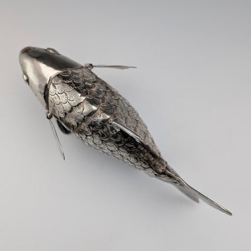 ヴィンテージ シルバープレート製 魚 フィギュリン