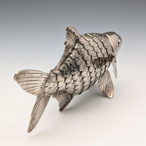 ヴィンテージ シルバープレート製 魚 フィギュリン