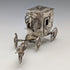 1907 British antique sterling silver carriage miniature 72g Boaz Moses Lendeck