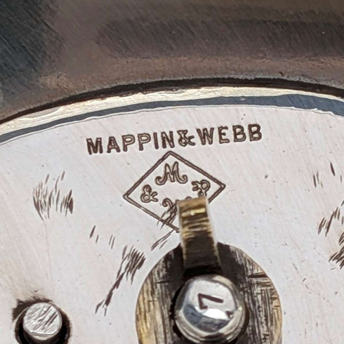 英國古董銀盤小鐘形鐘形 Mappin&Webb