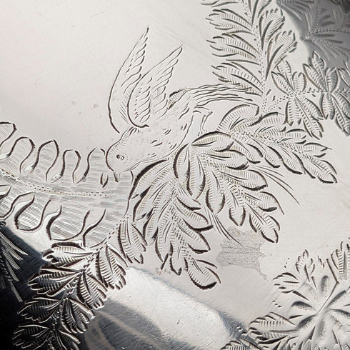 1900年頃 英国アンティーク シルバープレート製 ドラム型ティーポット