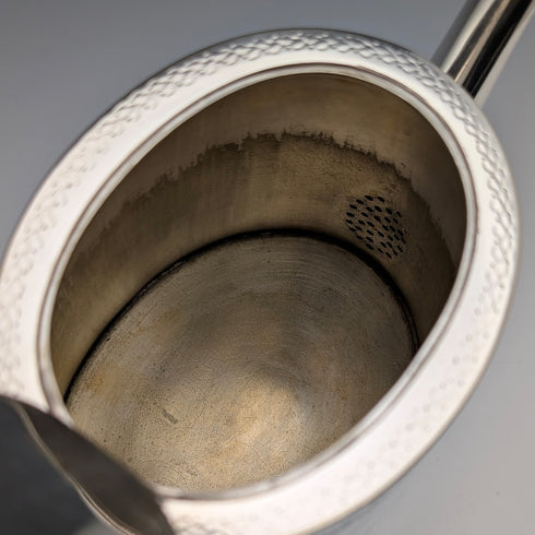 1900年頃 英国アンティーク シルバープレート製 ドラム型ティーポット