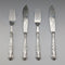 2 pairs of antique British silver handle cutlery from around 1890