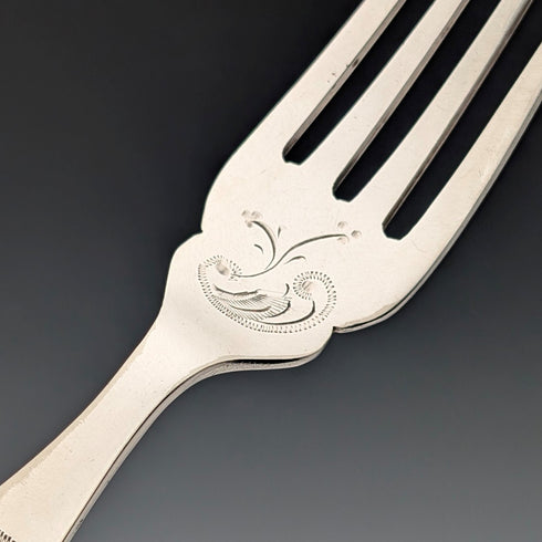 2 pairs of antique British silver handle cutlery from around 1890