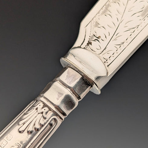 2 pairs of antique British silver handle cutlery from around 1890