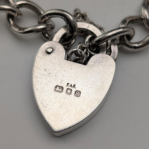 1971年 英国ヴィンテージ 純銀製 チャームブレスレット 42g