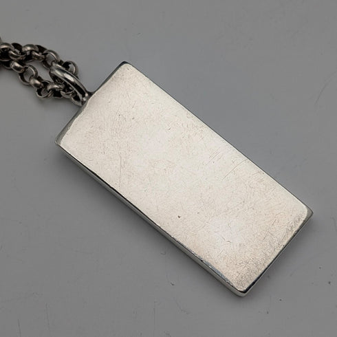 1977年 英国 純銀製 ジュビリーインゴットペンダント31g 純銀ネックレス付 BJK