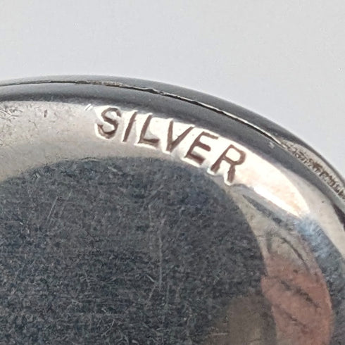 ヴィンテージ 純銀製 ハート型ロケットペンダント ネックレス付き