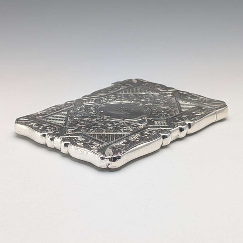 1893年 英国アンティーク 純銀製 カードケース 56g Frederick Marson