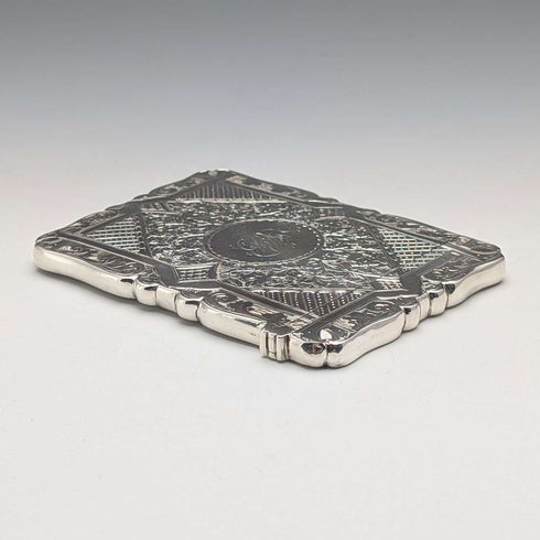 1893年 英国アンティーク 純銀製 カードケース 56g Frederick Marson