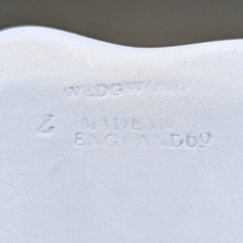 英國復古韋奇伍德碧玉豆形盒飾品淡藍色