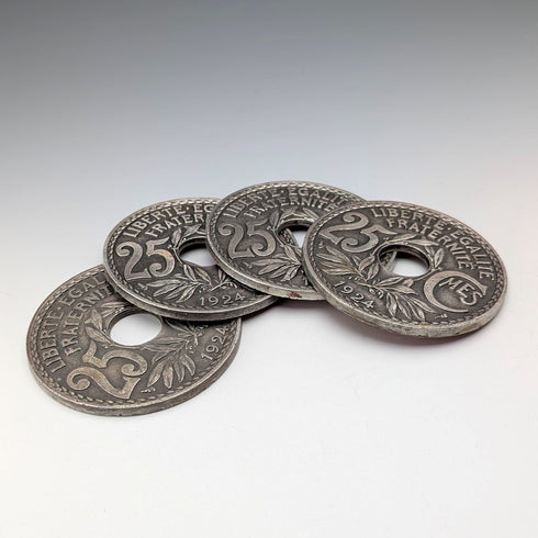 フレンチヴィンテージ 金属製 コースター4個セット