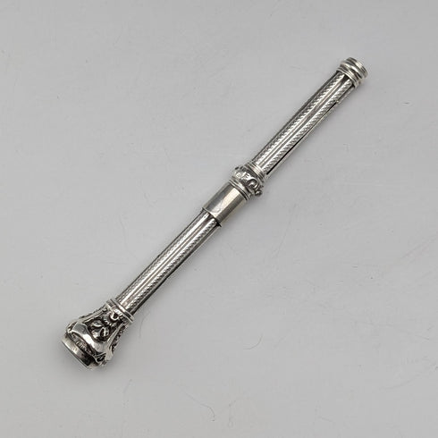 約 1900 年古董銀色自動鉛筆 86-110 毫米