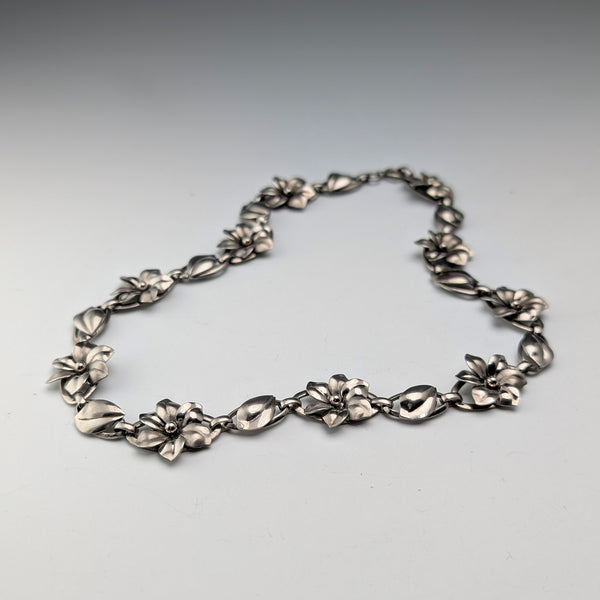 美國復古純銀花朵設計項鍊 32 克 HSB