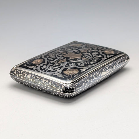 復古奧地利古董 Niero 鑲嵌 900 銀煙盒 116 克