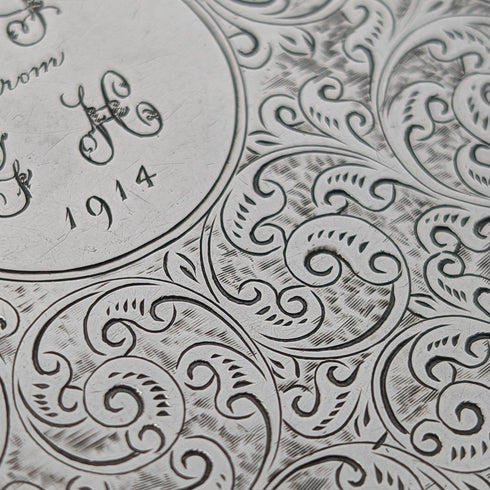 1896年 英国アンティーク 純銀製 カードケース 56g Frederick Marson