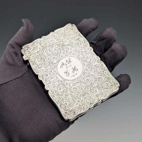 1896 英國古董純銀卡包 56 克 Frederick Marson
