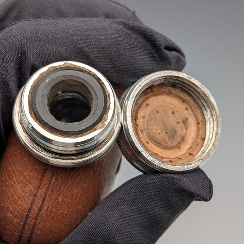 英國復古皮革和鍍銀玻璃九柱遊戲 James Dixon&Sons